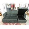 Image 1 : New Green Microfiber Sectional Sofa Bed
