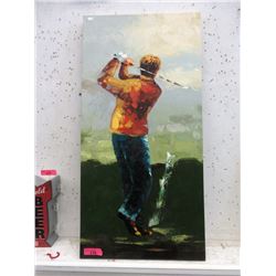 Bombay & Co  Golfer  Canvas Wall Art - 20  x 40 