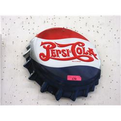 18" Embossed Metal "Pepsi-Cola" Bottle Cap Sign