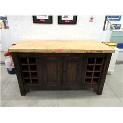 Deep Rustic Style Sideboard with Wine Storage