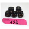 Image 1 : Set of 5 Dice with Skull Head Pips