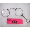 Image 1 : Antique Sterling Silver Lorgnette Folding Glasses