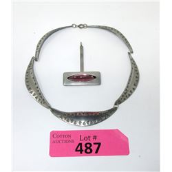 Rare Signed Jorgen Jensen Necklace & Pendant