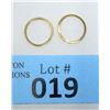Image 1 : 10 KT Yellow Gold Hoop/Sleeper Earrings