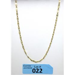 18 KT Yellow Gold Ladies 18" Link Necklace