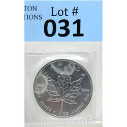 1 Oz 2011 Canada Maple Leaf .9999 Fine Silver Coin