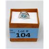 Image 2 : Blue Topaz & Diamond Crossover Design Ring