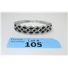 Image 1 : 1/4 Carat Black & White Diamond Bangle Bracelet