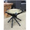 Image 1 : Small Brass Topped Nomad Table - 14" T  x 16" D