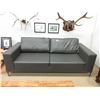 Image 1 : New European Grey Leather Sofa by SofaLab