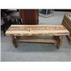 Image 1 : Handcrafted Live Edge Pine Coffee Table / Bench