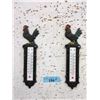 Image 1 : Pair of New Cast Iron Rooster Thermometers