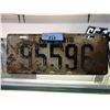 Image 1 : Rare USA 1918 New Jersey License Plate - One