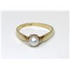 Image 1 : Estate - 10KT Yellow Gold Pearl Ring