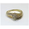 Image 1 : 14KT White & Yellow Gold Diamond Cluster Ring