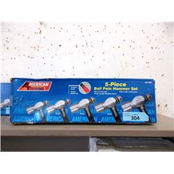 New 5 Piece Ball Pein Hammer Set