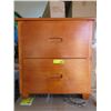 Image 1 : 2 New Brown 2 Drawer Wood Nightstand