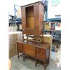 Image 1 : Vintage Walnut Sideboard & China Cabinet ca1930