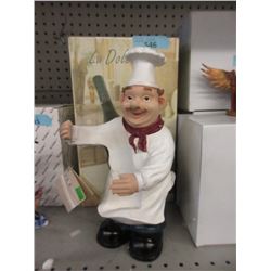 New 14  Chef Wine Holder with Box