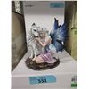 Image 1 : New Fairy with White Wolf Statuette with Box