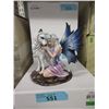 Image 1 : New Fairy with White Wolf Statuette with Box