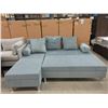 Image 2 : New SofaLab Blue Microfiber Condo Size Sofa Bed