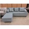 Image 1 : New SofaLab Blue Microfiber Condo Size Sofa Bed