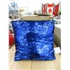 Image 1 : 6 New Colour Shifting Shimmer Pillows -Blue/Silver