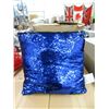 Image 1 : 6 New Colour Shifting Shimmer Pillows -Blue/Silver