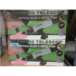 2 New F36050 Telescopes with Table Top Tripods