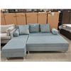 Image 2 : New SofaLab Blue Microfiber Condo Size Sofa Bed