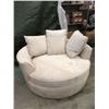 Image 1 : 5 Foot Diameter Fabric Upholstered Cuddler Chair