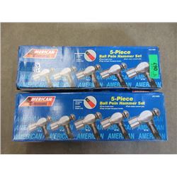 2 New 5 Piece Ball Pein Hammer Sets