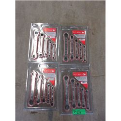 4 New 5 Piece Ratchet Box Wrenches