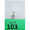 Image 1 : Green Amethyst & Diamond Sterling Silver Pendant