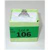 Image 2 : Green Amethyst & Diamond Solitaire Ring