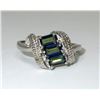 Image 1 : Ocean Blue Mystic Topaz & Diamond Ring