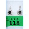 Image 1 : New Black & White Diamond Dangle Earrings