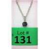 Image 1 : Sterling Silver Blue Sapphire Pendant