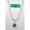 Image 1 : Freshwater Pearl Necklace & Amber Necklace