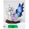 Image 1 : New Fairy with White Wolf Statuette with Box