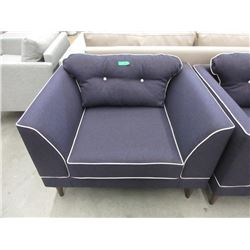 New Plum Fabric Arm Chair w/ Contrasting Piping