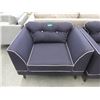 Image 1 : New Plum Fabric Arm Chair w/ Contrasting Piping