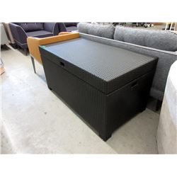 New Cieux Dark Gray Woven Resin Storage Trunk