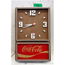 Vintage Coca-Cola Electric Wall Clock - 12" x 18"