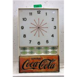 Vintage Illuminated Coca-Cola Electric Wall Clock