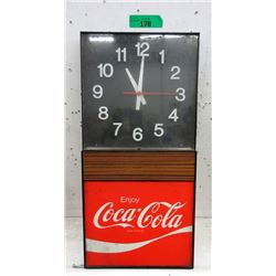 Vintage Coca-Cola Electric Wall Clock - 12" x 18"