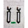 Image 1 : Pair of New Cast Iron Rooster Thermometers