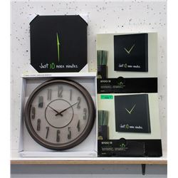 4 New Wall Clocks - One 18" and Three 14"