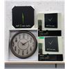 Image 1 : 4 New Wall Clocks - One 18" and Three 14"